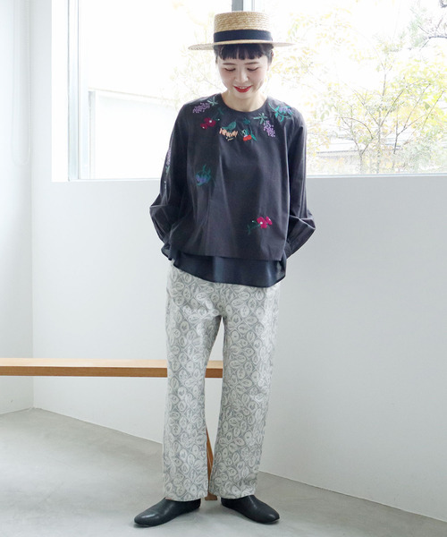 l'atelier du savon（アトリエドサボン）の「○タイル柄JQ パンツ