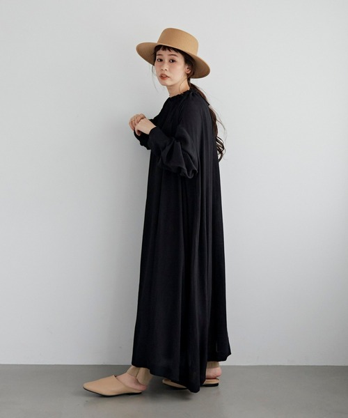 Libra Cue（リブラ キュー）の「シフォン楊柳シアーワンピース（ワンピース・レディース・ホワイト/ブラック/ピンクベージュ・FREE）」の21枚目の写真