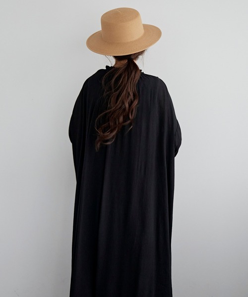 Libra Cue（リブラ キュー）の「シフォン楊柳シアーワンピース（ワンピース・レディース・ホワイト/ブラック/ピンクベージュ・FREE）」の18枚目の写真