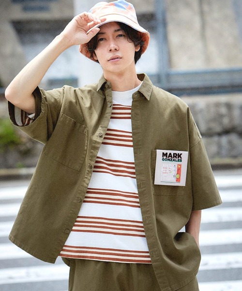MARK & LONA メンズシャツ サイズ44 MARK&LONA 「MARK & LONA」 半袖ポロシャツ 46 ブラック メンズ