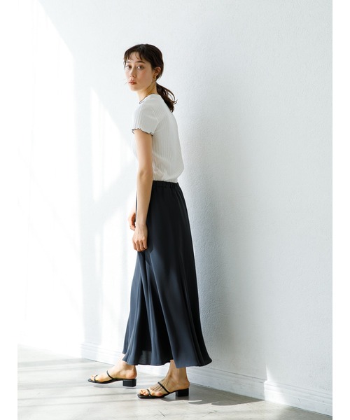 koe（コエ）の「アウトメローリブ半袖プルオーバー＊（Tシャツ/カットソー・レディース・サックスブルー/ベージュ/ブラック/カーキ/ピンク/ホワイト・FREE）」の15枚目の写真