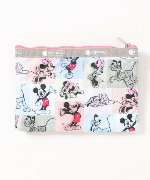 Lesportsac Mickey Friends Collection 3zip Cosmetic ミッキー パッチワーク