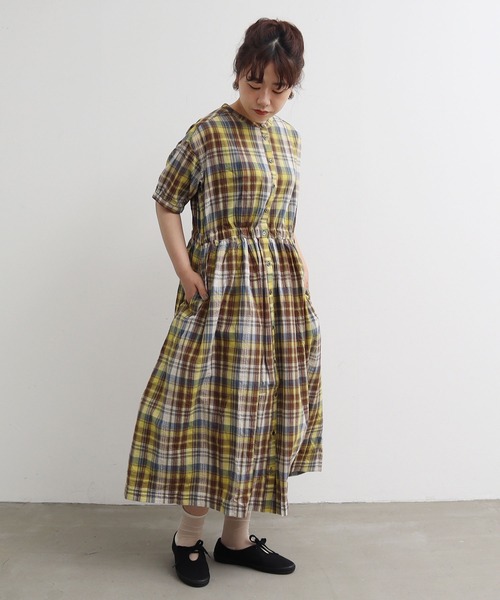 シャンブルドゥシャーム chambre de chame　新品　上品なワンピース chambre de charme（シャンブルドゥシャーム）の「cdc レモンの