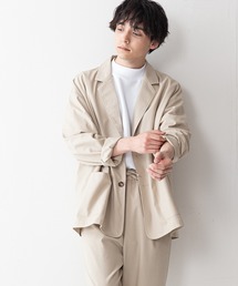 【UNIIT】コットンリネン ルーズフィット(オーバーサイズ/ビッグシルエット) テーラードジャケット セットアップ対応品番