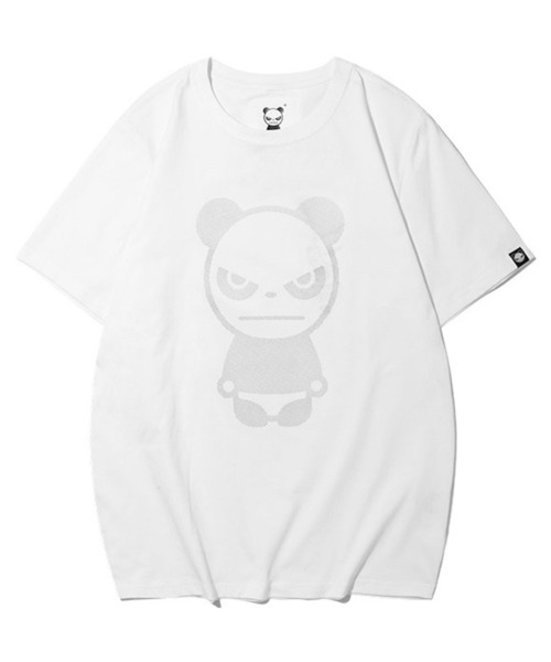 HIPANDA HIPANDA メンズ BASIC ラバーシャドープリント 半袖Tシャツ（Tシャツ/カットソー）｜HIPANDA（ハイパンダ）
