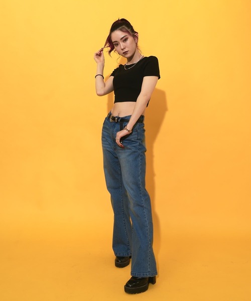 PUBLUX(パブリュクス)の「【PUBLUX/パブリュクス×ベルエポック】フレアデニムパンツ/ユニセックス(デニムパンツ・メンズ・ブラック/グレー/ブルー・SMALL/MEDIUM/LARGE)」の14枚目の写真