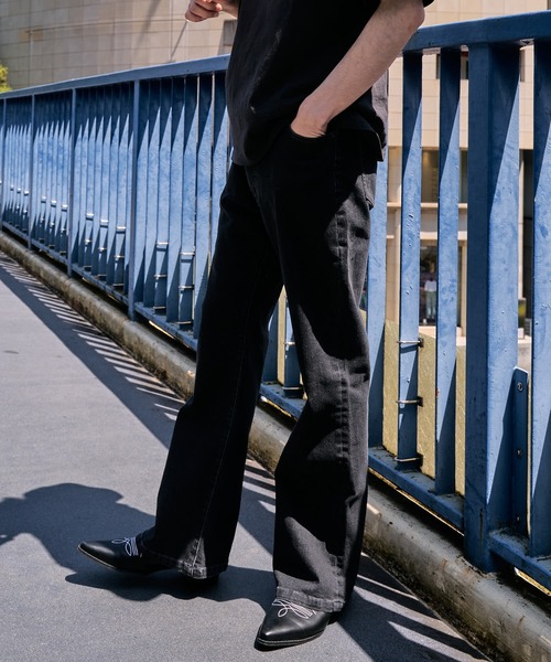 PUBLUX(パブリュクス)の「【PUBLUX/パブリュクス×ベルエポック】フレアデニムパンツ/ユニセックス(デニムパンツ・メンズ・ブラック/グレー/ブルー・SMALL/MEDIUM/LARGE)」の12枚目の写真