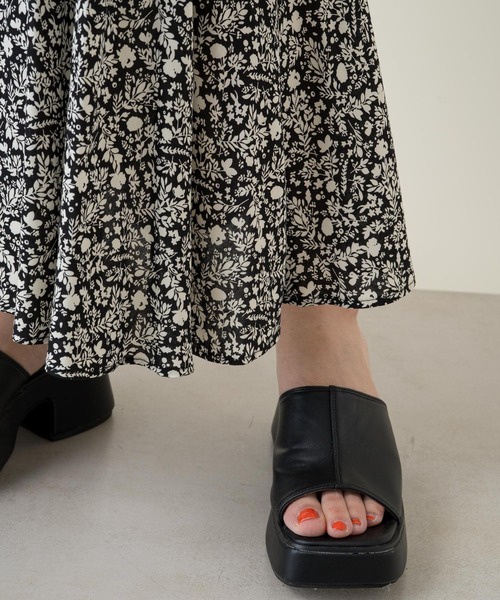 Kastane（カスタネ）の「花柄アシメフリルスカート（スカート・レディース・ブラック/ミント・FREE）」の13枚目の写真