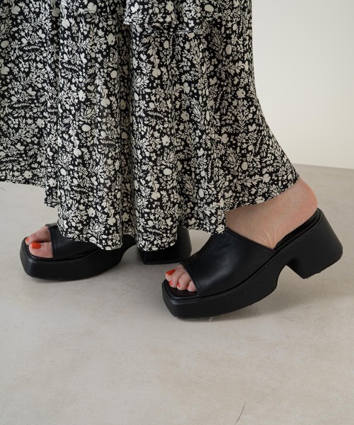 Kastane（カスタネ）の「花柄アシメフリルスカート（スカート・レディース・ブラック/ミント・FREE）」の14枚目の写真