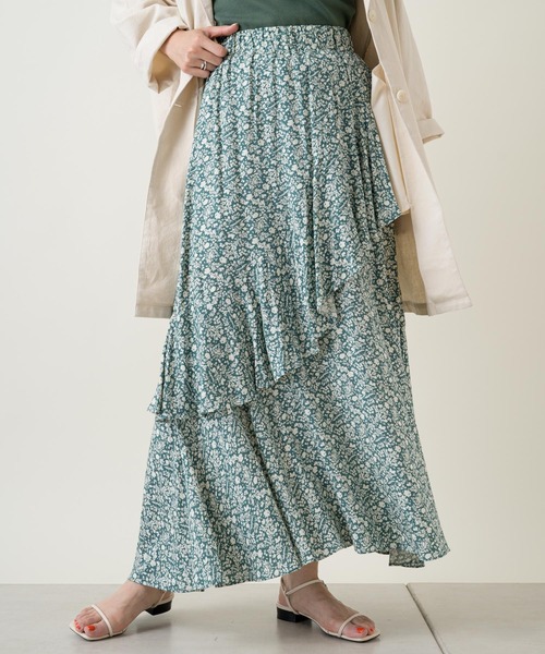 Kastane（カスタネ）の「花柄アシメフリルスカート（スカート・レディース・ブラック/ミント・FREE）」の18枚目の写真