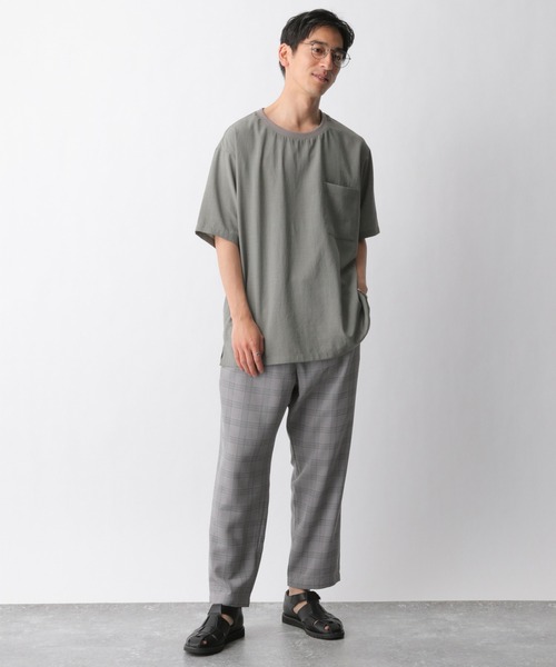 GLOBAL WORK(グローバルワーク)の「爽快リネンミックスT/935474(Tシャツ/カットソー・メンズ・チャコールグレー/ベージュ/カーキ・SMALL/MEDIUM/LARGE)」の11枚目の写真