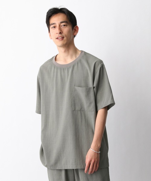 GLOBAL WORK(グローバルワーク)の「爽快リネンミックスT/935474(Tシャツ/カットソー・メンズ・チャコールグレー/ベージュ/カーキ・SMALL/MEDIUM/LARGE)」の15枚目の写真