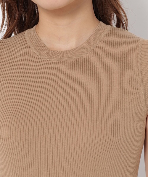 mysty woman(ミスティウーマン)の「ニットチュールドッキングワンピース 949389(ワンピース・レディース・アイボリー/ブラック/モカ・FREE)」の19枚目の写真