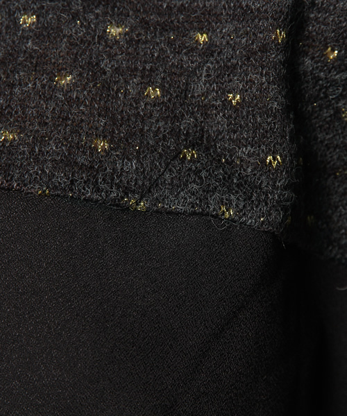 mystic（ミスティック）の「ラメニットソー切替プルオーバー（ニット/セーター・レディース・ネイビー/オフホワイト/チャコールグレー・ﾌﾘ-）」の10枚目の写真