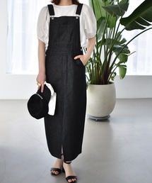 ハイウエストロングデニムジャンスカ