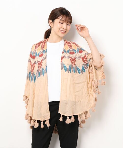 チャイハネ（チャイハネ）の「【チャイハネ】メンデルフリンジカーディガン（カーディガン/ボレロ・レディース・ホワイト/ベージュ/キャメル・FREE）」の13枚目の写真