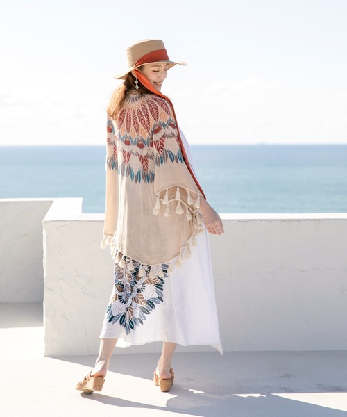 チャイハネ（チャイハネ）の「【チャイハネ】メンデルフリンジカーディガン（カーディガン/ボレロ・レディース・ホワイト/ベージュ/キャメル・FREE）」の4枚目の写真