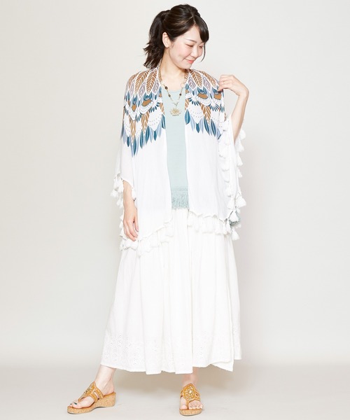 チャイハネ（チャイハネ）の「【チャイハネ】メンデルフリンジカーディガン（カーディガン/ボレロ・レディース・ホワイト/ベージュ/キャメル・FREE）」の11枚目の写真