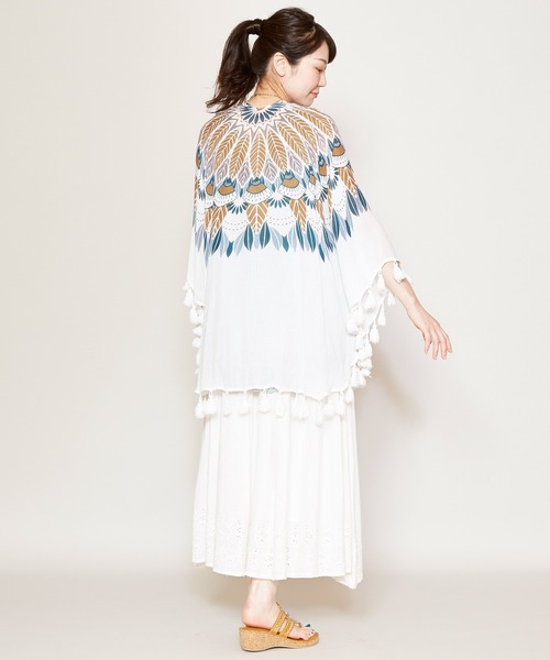 チャイハネ（チャイハネ）の「【チャイハネ】メンデルフリンジカーディガン（カーディガン/ボレロ・レディース・ホワイト/ベージュ/キャメル・FREE）」の12枚目の写真