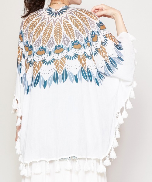 チャイハネ（チャイハネ）の「【チャイハネ】メンデルフリンジカーディガン（カーディガン/ボレロ・レディース・ホワイト/ベージュ/キャメル・FREE）」の14枚目の写真