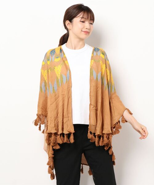 チャイハネ（チャイハネ）の「【チャイハネ】メンデルフリンジカーディガン（カーディガン/ボレロ・レディース・ホワイト/ベージュ/キャメル・FREE）」の7枚目の写真