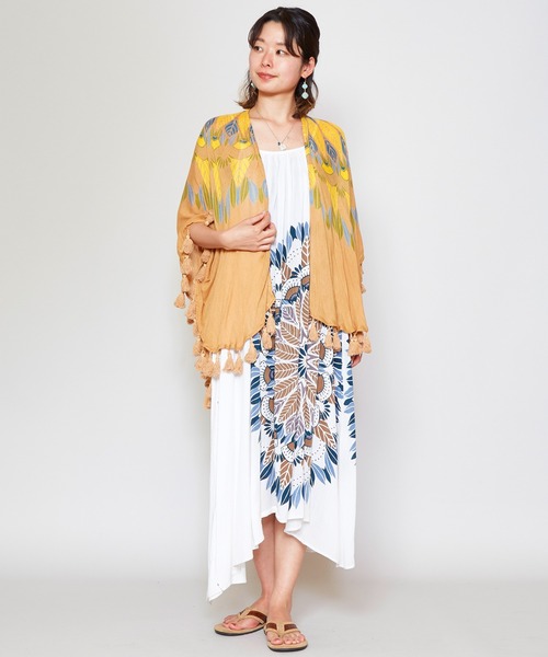 チャイハネ（チャイハネ）の「【チャイハネ】メンデルフリンジカーディガン（カーディガン/ボレロ・レディース・ホワイト/ベージュ/キャメル・FREE）」の16枚目の写真