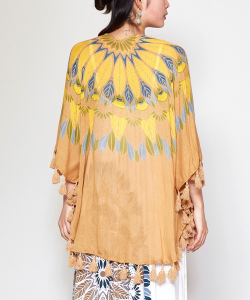 チャイハネ（チャイハネ）の「【チャイハネ】メンデルフリンジカーディガン（カーディガン/ボレロ・レディース・ホワイト/ベージュ/キャメル・FREE）」の5枚目の写真