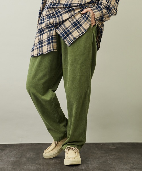 CUBE SUGAR(キューブシュガー)の「細コール ワークパンツ(その他パンツ・レディース・ホワイト/ライトグレー/カーキ/ピンク/ブルー/レッド/ブラック/チャコールグレー・M)」の5枚目の写真