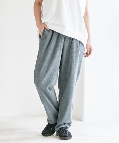 CUBE SUGAR(キューブシュガー)の「細コール ワークパンツ(その他パンツ・レディース・ホワイト/ライトグレー/カーキ/ピンク/ブルー/レッド/ブラック/チャコールグレー・M)」の6枚目の写真