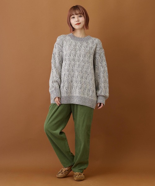 CUBE SUGAR(キューブシュガー)の「細コール ワークパンツ(その他パンツ・レディース・ホワイト/ライトグレー/カーキ/ピンク/ブルー/レッド/ブラック/チャコールグレー・M)」の20枚目の写真