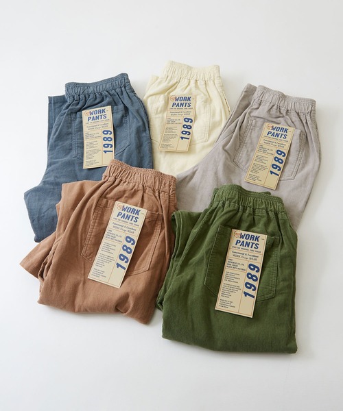 CUBE SUGAR(キューブシュガー)の「細コール ワークパンツ(その他パンツ・レディース・ホワイト/ライトグレー/カーキ/ピンク/ブルー/レッド/ブラック/チャコールグレー・M)」の22枚目の写真