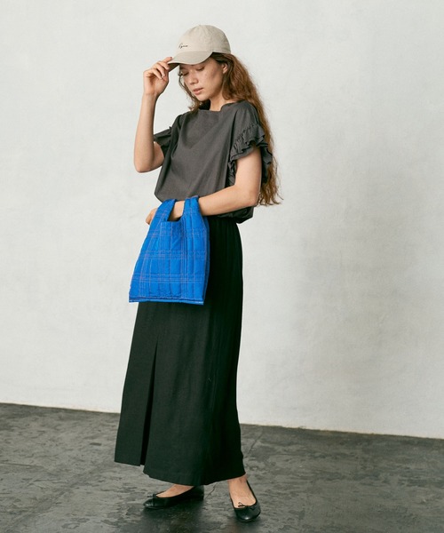 PUAL CE CIN（ピュアルセシン）の「タイプライター袖フリルブラウス（シャツ/ブラウス・レディース・ブラウン/イエロー/アイボリー/スミクロ・FREE）」の10枚目の写真