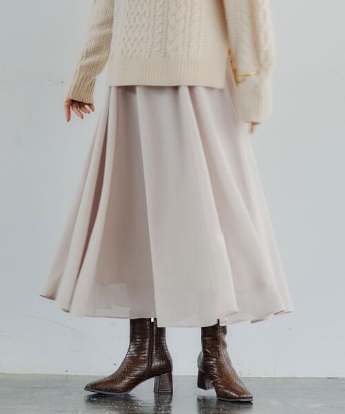 25SS　グリーンレーベルリラクシング　Oggiコラボ　エアリーギャザースカート green label relaxing スカート Breeze Cool エアリー ギャザー