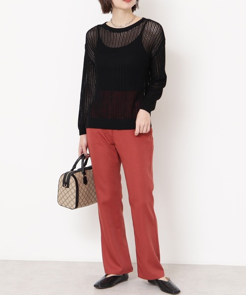 N.(N. Natural Beauty Basic)(エヌエヌナチュラルビューティーベーシック)の「【S Size Line】◆スリムストレートカラーパンツ(その他パンツ・レディース・ブラウン/レッド・SMALL/MEDIUM)」の1枚目の写真