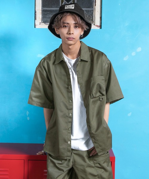 PairPair（ペアペア）の「アクティブシャツ/セットアップ対応(ユニセックス)（シャツ/ブラウス・レディース・アイボリー/カーキ・MEDIUM/LARGE）」の13枚目の写真