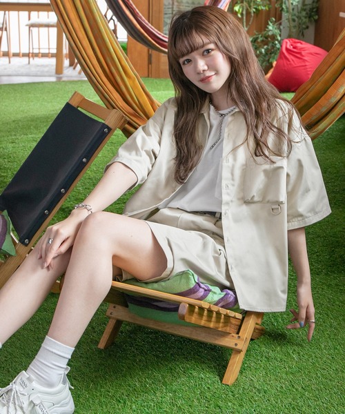 PairPair（ペアペア）の「アクティブシャツ/セットアップ対応(ユニセックス)（シャツ/ブラウス・レディース・アイボリー/カーキ・MEDIUM/LARGE）」の11枚目の写真