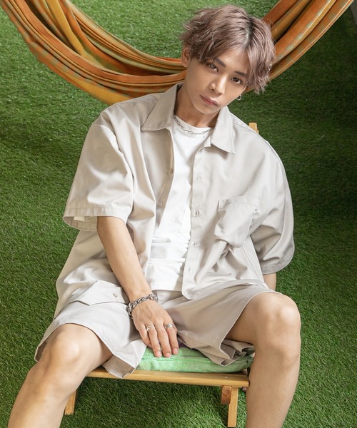 PairPair（ペアペア）の「アクティブシャツ/セットアップ対応(ユニセックス)（シャツ/ブラウス・レディース・アイボリー/カーキ・MEDIUM/LARGE）」の4枚目の写真