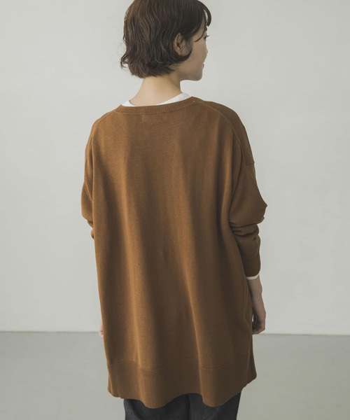 かぐれ（カグレ）の「コットンシルクワイドニット（ニット/セーター・レディース・アイボリー/ブラウン/ブラック・FREE）」の5枚目の写真