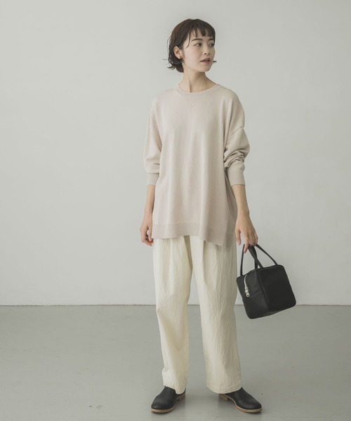 かぐれ（カグレ）の「コットンシルクワイドニット（ニット/セーター・レディース・アイボリー/ブラウン/ブラック・FREE）」の15枚目の写真