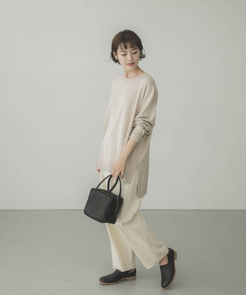 かぐれ（カグレ）の「コットンシルクワイドニット（ニット/セーター・レディース・アイボリー/ブラウン/ブラック・FREE）」の22枚目の写真