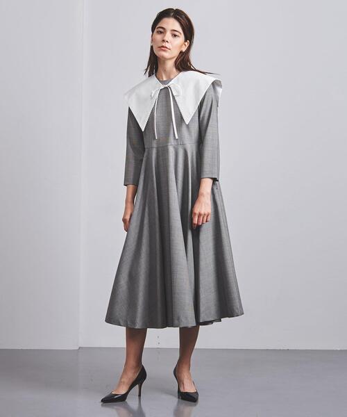 FLICKA(フリッカ)の「<FLICKA(フリッカ)>アタッチドカラー フレア ワンピース(ワンピース・レディース・ダークグレー・0)」の11枚目の写真