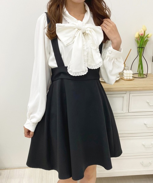 apres jour(アプレジュール)の「サス付きスカート【ZOZOTOWN限定アイテム】(スカート・レディース・モカ/ブラック・X-LARGE/フリー)」の4枚目の写真