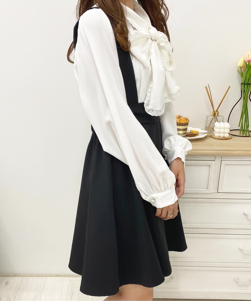 apres jour(アプレジュール)の「サス付きスカート【ZOZOTOWN限定アイテム】(スカート・レディース・モカ/ブラック・X-LARGE/フリー)」の8枚目の写真
