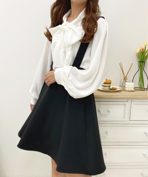 apres jour(アプレジュール)の「サス付きスカート【ZOZOTOWN限定アイテム】(スカート・レディース・モカ/ブラック・X-LARGE/フリー)」の7枚目の写真