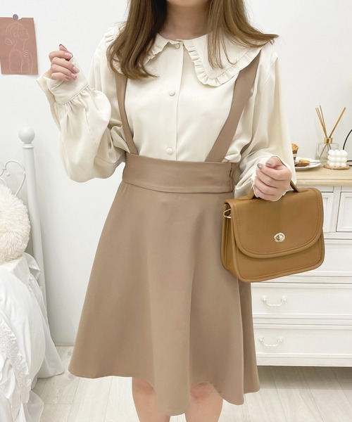 apres jour(アプレジュール)の「サス付きスカート【ZOZOTOWN限定アイテム】(スカート・レディース・モカ/ブラック・X-LARGE/フリー)」の12枚目の写真