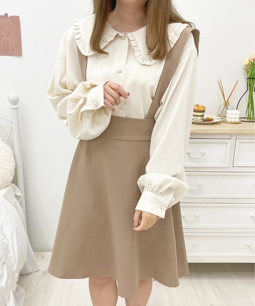 apres jour(アプレジュール)の「サス付きスカート【ZOZOTOWN限定アイテム】(スカート・レディース・モカ/ブラック・X-LARGE/フリー)」の14枚目の写真