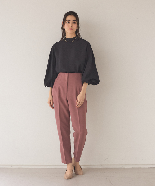 abahouse mavie（アバハウスマヴィ）の「2WAYボリューム袖シアーブラウス（シャツ/ブラウス・レディース・ブラック/ベージュ/ボルドー・フリー）」の5枚目の写真