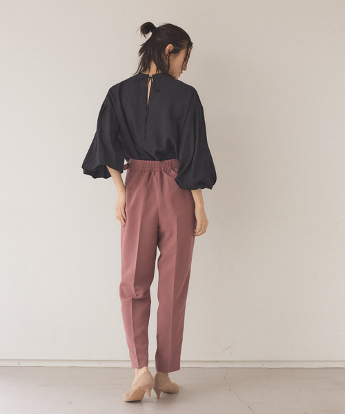 abahouse mavie（アバハウスマヴィ）の「2WAYボリューム袖シアーブラウス（シャツ/ブラウス・レディース・ブラック/ベージュ/ボルドー・フリー）」の10枚目の写真