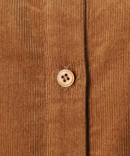 Simplicite（サンプリシテ）の「細コールシャツワンピース◆（シャツワンピース・レディース・グレー/ナチュラル/キャメル・SMALL/MEDIUM）」の10枚目の写真