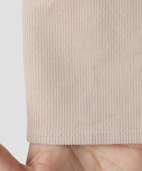 Simplicite（サンプリシテ）の「細コールシャツワンピース◆（シャツワンピース・レディース・グレー/ナチュラル/キャメル・SMALL/MEDIUM）」の5枚目の写真